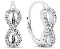 Brilio Silver Infinity putojantys sidabriniai auskarai EA444W