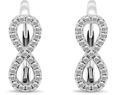 Brilio Silver Infinity putojantys sidabriniai auskarai EA444W