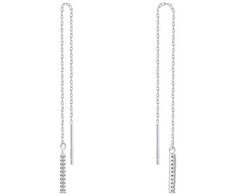 Brilio Silver Brilio Sidabrinis Long chain earrings with zircons EA1007W
