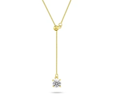Brilio Silver Luxury auksinis-plated sidabrinis sliding pakabukas NCL220Y