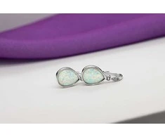 Brilio Silver Brilio Sidabrinis Luxurious sidabrinis earrings with zircons and opals EA381W