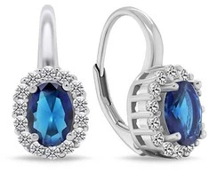 Brilio Silver Luxurious sidabrinis earrings in the style of Duchess Kate EA745WB