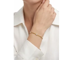 Brilio Silver Brilio Sidabrinis Matching auksinis-plated bracelet with zircons BRC109Y