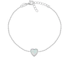 Brilio Silver Minimalistinė sidabrinė apyrankė Heart BRC123W