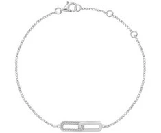 Brilio Silver Minimalistinė sidabrinė apyrankė su cirkoniais BRC132W