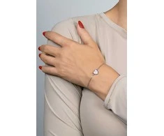 Brilio Silver Minimalistinė sidabrinė apyrankė Heart BRC123WP