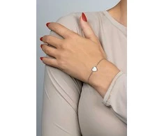 Brilio Silver Minimalistinė sidabrinė apyrankė Heart BRC123W