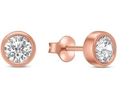 Brilio Silver Brilio Sidabrinis Matching set of auksinis-plated jewelry with zircons SET220R (pakabukas, earrings)
