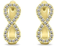 Brilio Silver Brilio Sidabrinis Modern auksinis-plated earrings Infinity EA658Y
