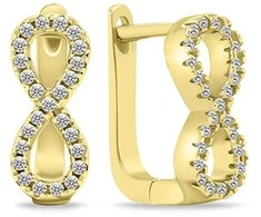 Brilio Silver Brilio Sidabrinis Modern auksinis-plated earrings Infinity EA658Y