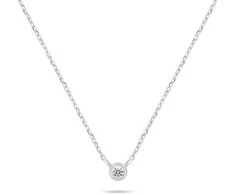 Brilio Silver Elegant sidabrinis jewelry set with zircons SET220W (pakabukas, earrings)
