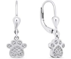 Brilio Silver Brilio Sidabrinis Playful sidabrinis auskarai Paw EA646W
