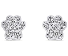Brilio Silver Brilio Sidabrinis Playful sidabrinis Paws EA507W earrings