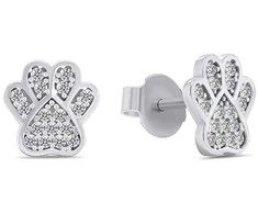 Brilio Silver Brilio Sidabrinis Playful sidabrinis Paws EA507W earrings