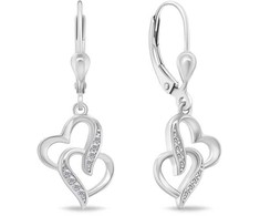 Brilio Silver Brilio Sidabrinis Romantic sidabrinis auskarai Hearts EA467W