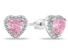 Brilio Silver Brilio Sidabrinis Romantic sidabrinis auskarai su cirkoniais Hearts EA901WP