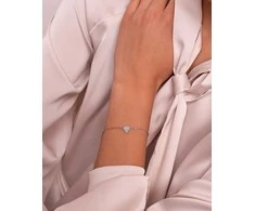 Brilio Silver Brilio Sidabrinis Romantic sidabrinis širdies apyrankė BR18W