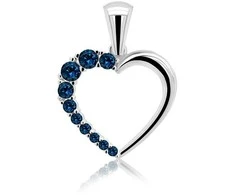 Brilio Silver Brilio Sidabrinis Romantic sidabrinis pendant with dark mėlynas zircons PT42WB