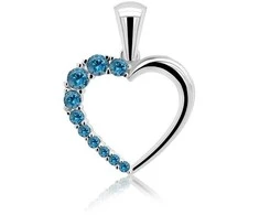 Brilio Silver Brilio Sidabrinis Romantic sidabrinis pendant with light mėlynas zircons PT42WA