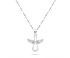 Brilio Silver Sidabrinis Angel Necklace NCL218W (chain, pendant)