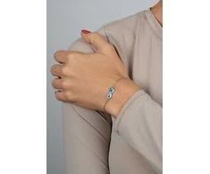 Brilio Silver Sidabrinė apyrankė su Mėlyna Opal Infinity BRC208WB