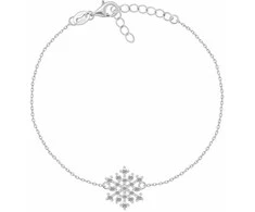 Brilio Silver Sidabrinis bracelet with zircons Snowflake BRC253W