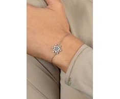 Brilio Silver Sidabrinis bracelet with zircons Snowflake BRC253W