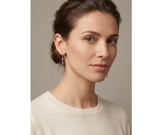 Brilio Silver Sidabrinis chain earrings Leaves with zircons EA1263W