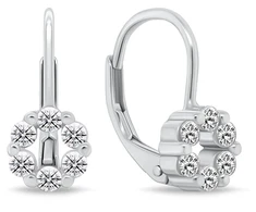 Brilio Silver Sidabrinis dangle earrings with cubic zirconia EA1278W