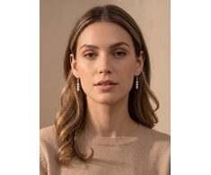 Brilio Silver Sidabrinis dangle earrings with real pearls EA1287W
