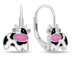 Brilio Silver Sidabriniai kabantys auskarai Cow EA1141W