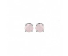 Brilio Silver Sidabrinis earrings with rose quartz SE10230F