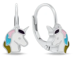 Brilio Silver Sidabrinis girls' earrings Unicorn EA1268W