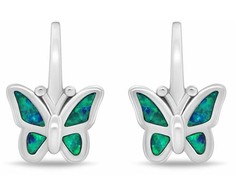 Brilio Silver Sidabrinis girls´ earrings Butterflies EA1239WB