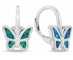 Brilio Silver Sidabrinis girls´ earrings Butterflies EA1239WB