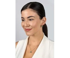 Brilio Silver Heart-shaped sidabrinis jewelry set with zircons SET273WG (pendant, earrings)