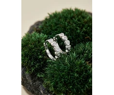 Brilio Silver Sidabrinis hoop earrings Hearts with zircons EA1257W