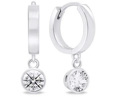 Brilio Silver Brilio Sidabrinis Sidabrinis earrings circles with zircons EA640W