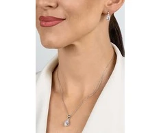 Brilio Silver Sidabrinis jewelry set with cubic zirconia SET293W (pendant, earrings)