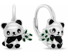 Brilio Silver Sidabriniai pakabukai auskarai Panda EA1111W