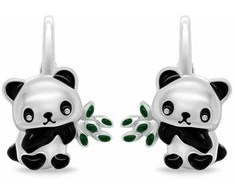 Brilio Silver Sidabriniai pakabukai auskarai Panda EA1111W