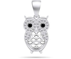 Brilio Silver Sidabrinis pakabukas su cirkoniais Owl PT71W
