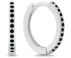 Brilio Silver Sidabrinis rings with juodas cubic zirconia EA1280WBC
