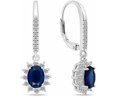 Brilio Silver Elegant sidabrinis jewelry set with zircons SET296WB (pendant, earrings)