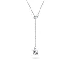 Brilio Silver Sidabrinis sliding pakabukas with cubic zirconia NCL220W