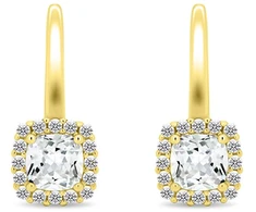 Brilio Silver Sparkling auksinis-plated earrings with zircons EA396Y