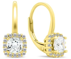 Brilio Silver Sparkling auksinis-plated earrings with zircons EA396Y