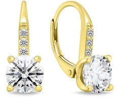 Brilio Silver Brilio Sidabrinis Glittering auksinis-plated earrings with zircons EA943Y