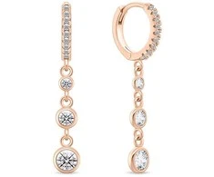 Brilio Silver Brilio Sidabrinis Sparkling bronzos auskarai su skaidriais cirkoniais EA869R