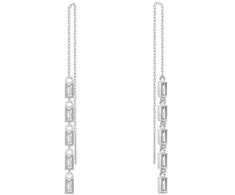 Brilio Silver Brilio Sidabrinis Sparkling grandininiai auskarai su skaidriais cirkoniais EA1009W